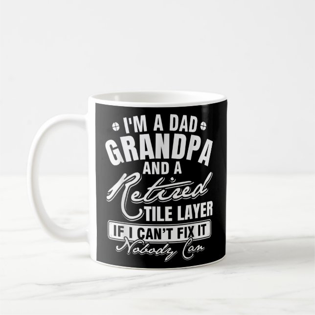 Mug Maman Papa grand-père et une couche de carreaux à  (Gauche)