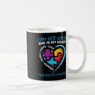 Mug Maman Papa Puzzle Je Porte Du Bleu Pour Ma Fille A