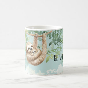 Mug Maman paresseux heureux bébé arbre