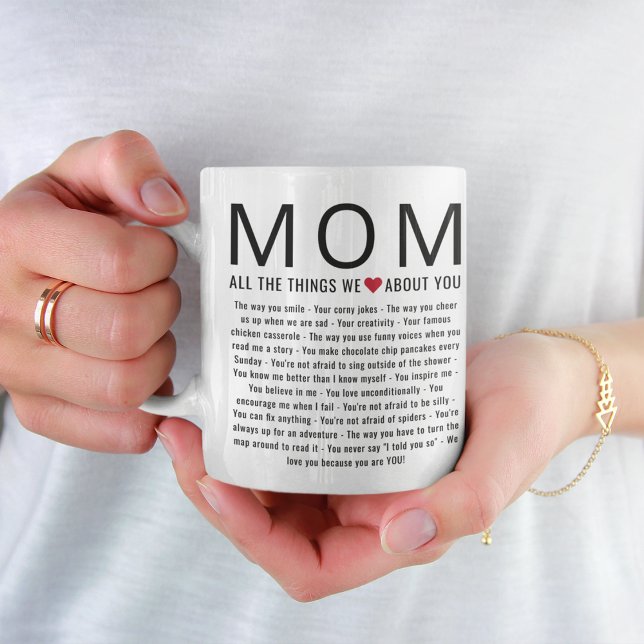 Mug Maman Photo choses que nous aimons à propos de toi (Créateur téléchargé)