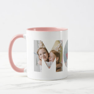 Mug Maman Photo Collage Couper Fête des mères Annivers
