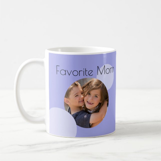 Mug Maman photos personnalisées Points bleus (Gauche)