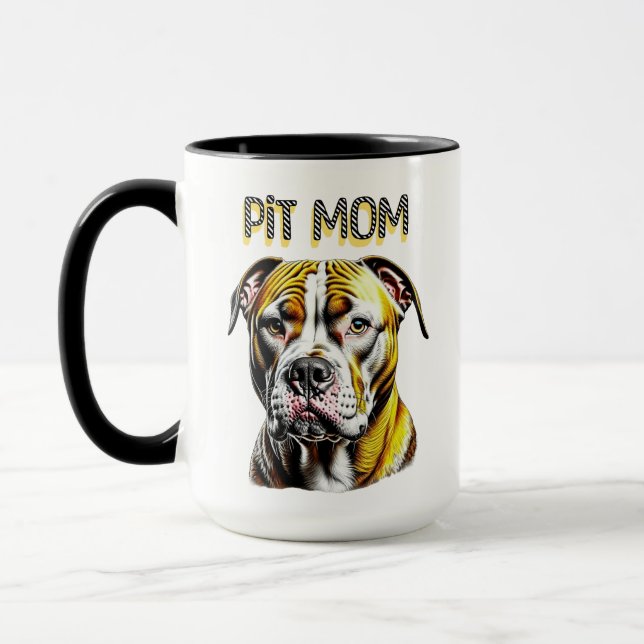 Mug Maman Pit Bull | Amoureux des chiens  (Gauche)