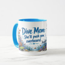 Maman plongeur qui fait des vagues