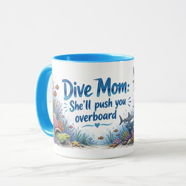 Mug Maman plongeur qui fait des vagues (Devant gauche)