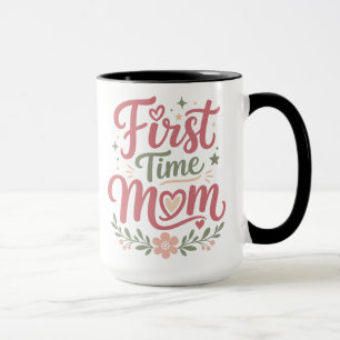 Mug Maman pour la première fois Design floral mignon d