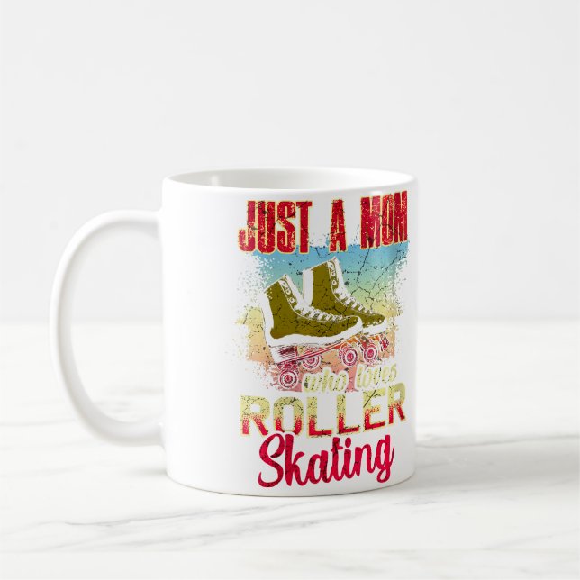 Mug Maman Qui Aime Simplement Le Patin À Roulettes Drô (Gauche)