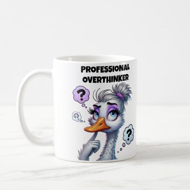 Mug Maman qui réfléchit trop professionnellement (Gauche)