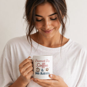 Mug Maman Rétro de Chien Amoureuse de Café - Alimentée