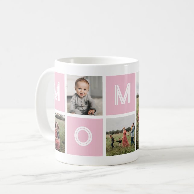 Mug Maman rose Anniversaire Personnalisé 5 Photo (Devant gauche)