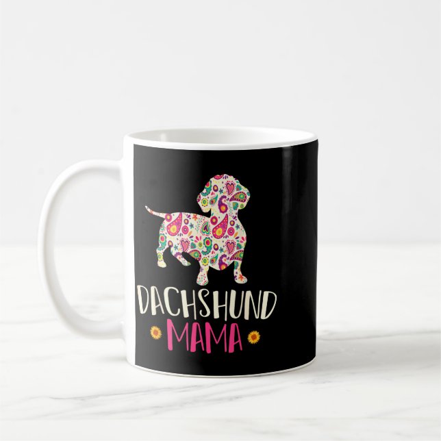 Mug Maman saucisse Chien Saucisse Vintage Teckel (Gauche)