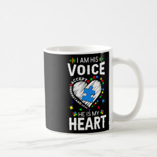 Mug Maman sensibilisée à l'autisme Je suis sa voix Il