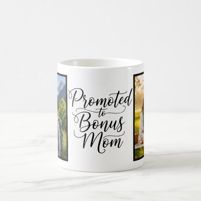 Mug Maman Supplémentaire Promue Élégante Cursive Deux  (Centre)