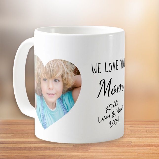 Mug Maman t'aime Coeurs Photos (Créateur téléchargé)