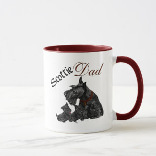Mug Maman Terrier Écossais et ses chiots pour la fête