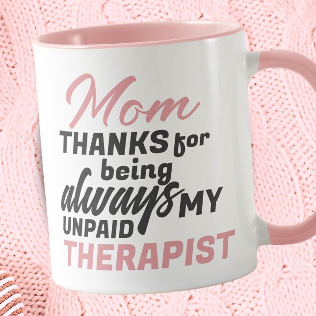 Mug Maman Thérapeute non payé Drôle Humour Fête des Mè (Créateur téléchargé)