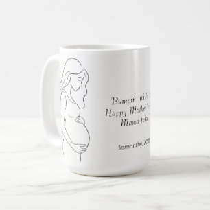 Mug Maman-to-be personnalisée   Silhouette de grossess