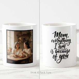 Mug Maman Tout Ce Que Je Suis Écriture Manuelle Facile