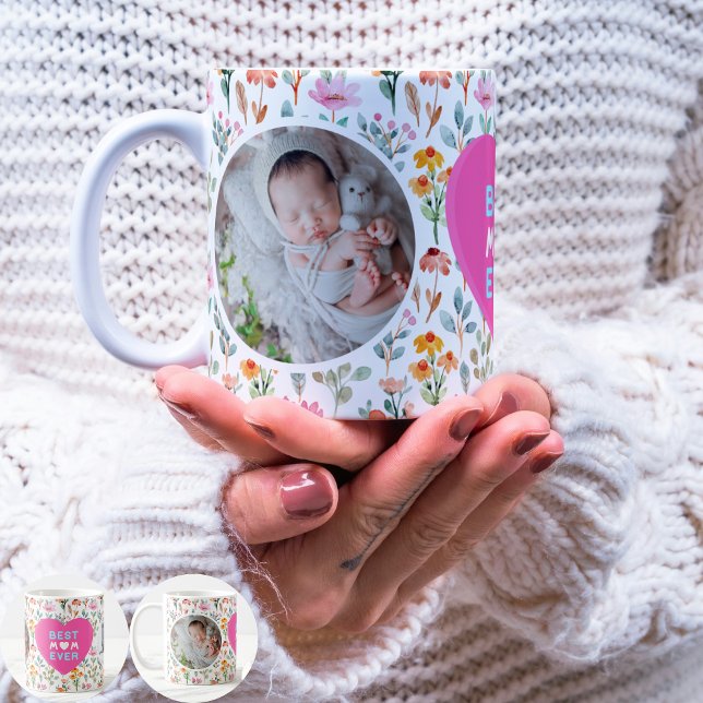 Mug Maman Tu es le Fleur sauvage : Photo personnalisée (Mom You're the Wildflower: Personalized Photo Mug)