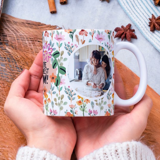 Mug Maman Tu es le Fleur sauvage : Photo personnalisée (mother's day mug photo
)