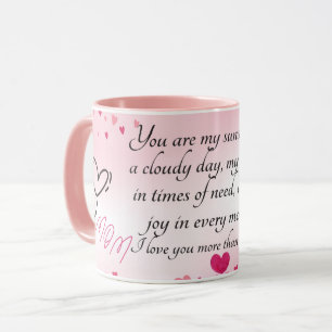 Mug maman Tu es mon soleil un jour nuageux