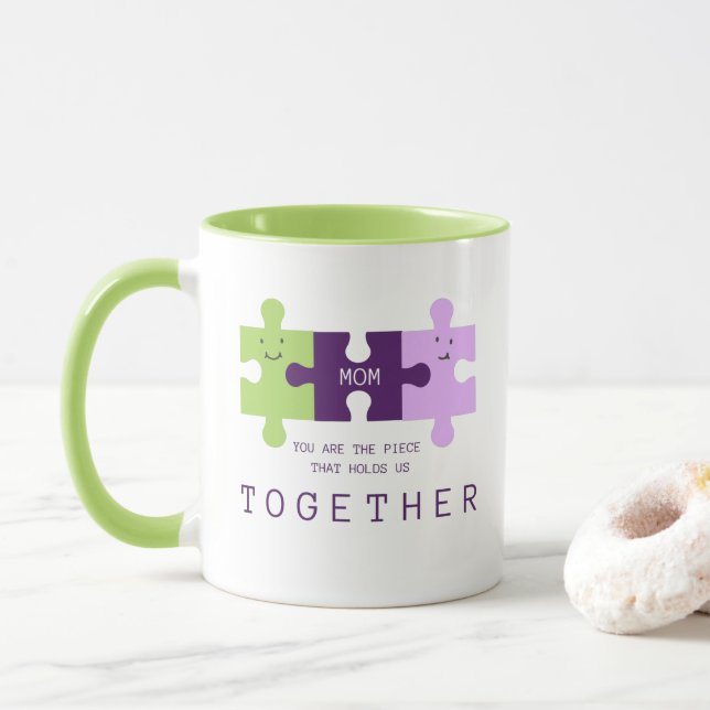 Mug Maman, tu nous tiens ensemble Puzzle Muzzle (Avec donut)