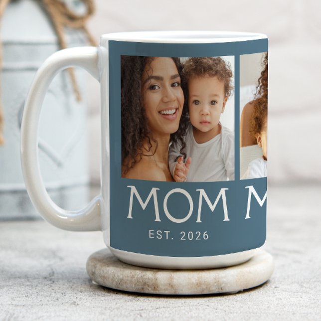 Mug Maman Typographie Bleue 3 Photo (Créateur téléchargé)