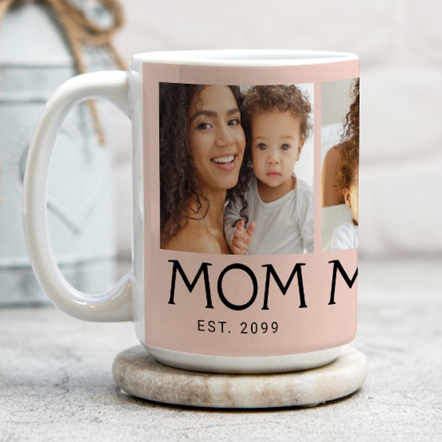 Mug Maman Typographie Blush Rose 3 Photo (Créateur téléchargé)