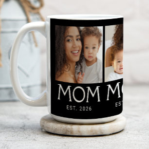 Mug Maman Typographie établie Noir 3 Photo