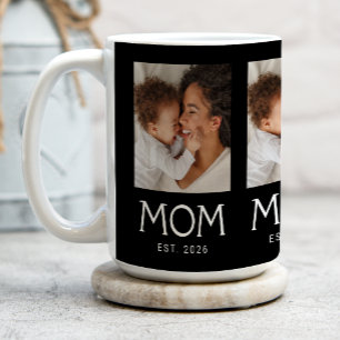 Mug Maman Typographie établie Noir 3 Photo