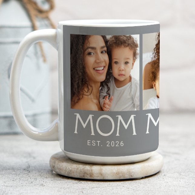 Mug Maman Typographie Grise 3 Photo (Créateur téléchargé)
