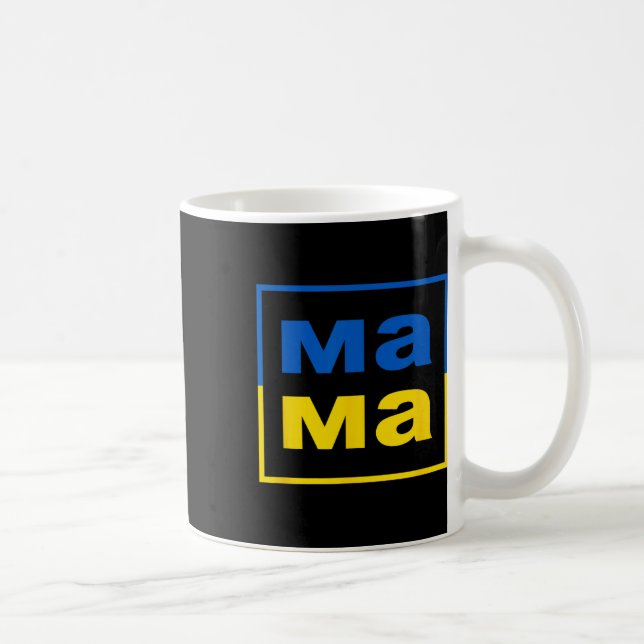 Mug Maman ukrainienne Maman Drapeau de l'Ukraine Fière (Droite)