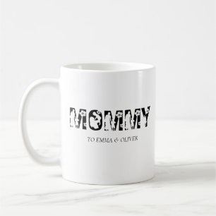 Mug Maman   Unique Maman Fête des mères Noms des enfan