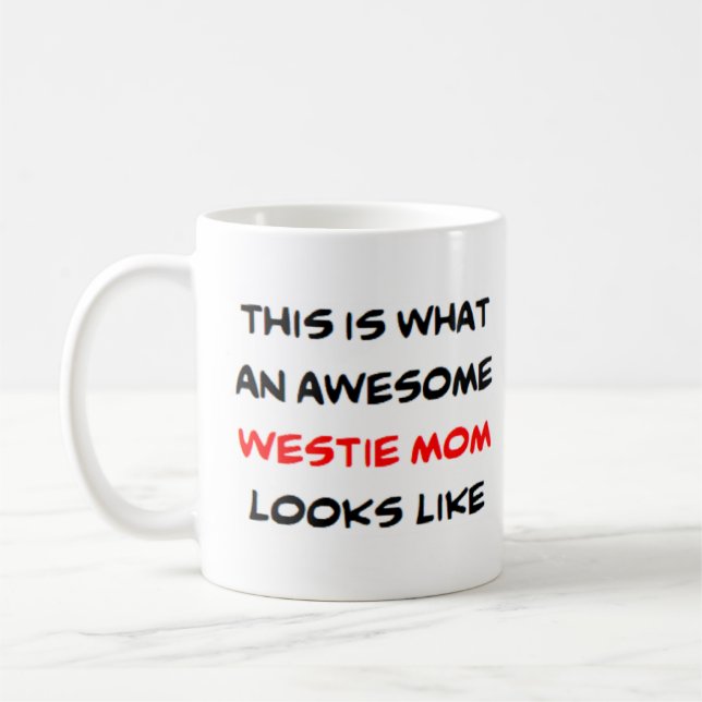 Mug maman westie, géniale (Gauche)