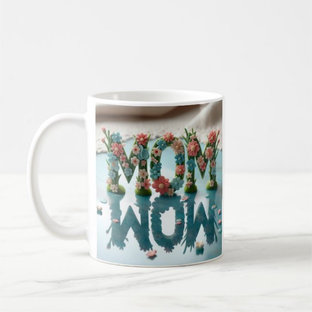 Mug Maman Wow Floral Orné (Gauche)