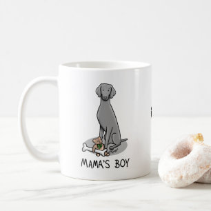 Mug Mama's Boy Weimaraner (gris 1) jouets chien maman 