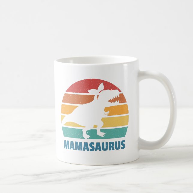Mug Mamasaurus Maman Dinosaure Drôle Fête des Mères (Droite)