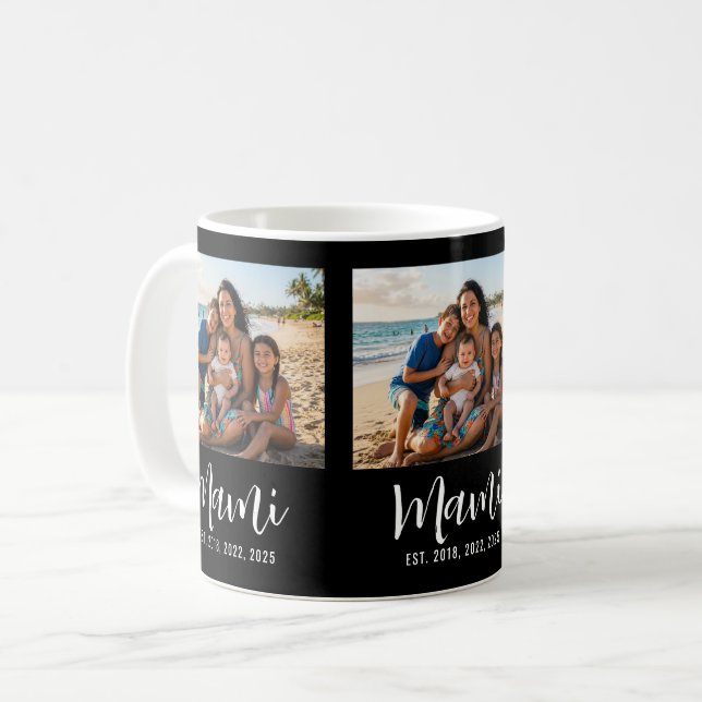 Mug Mami Script Noir Établi 3 Photo (Devant gauche)