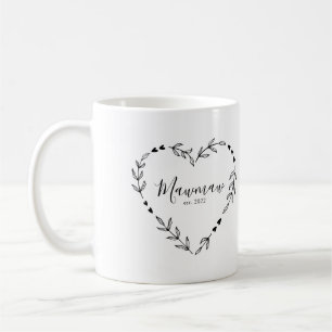 Mug Mamie Année Établi.