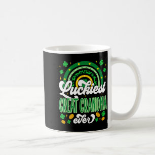 Mug Mamie arrière-grand-mère la plus chanceuse trèfles