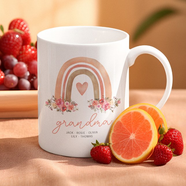 Mug Mamie Florale Arc-en-ciel Boho (Créateur téléchargé)