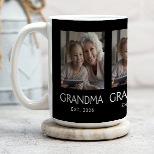 Mug Mamie Typographie Établie Noir 3 Photo
