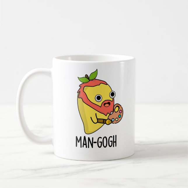 Mug Man gogh Funny Artiste Mango Pun (Gauche)