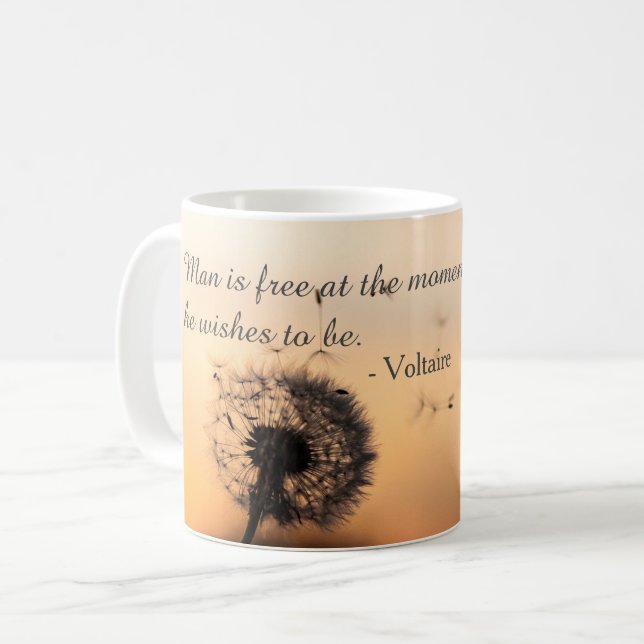 Mug Man is Free Voltaire Quote (Devant gauche)