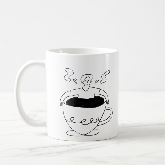 Mug Man submerged in a cup of coffee (Gauche)