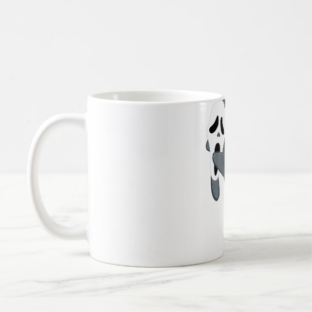 Mug Manatee Porter Effrayant Masque Halloween Drôle Va (Gauche)