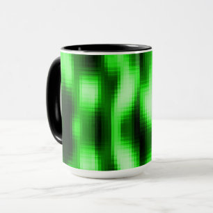 Mug Manchado verde e preto estilo pastilhas de vidro