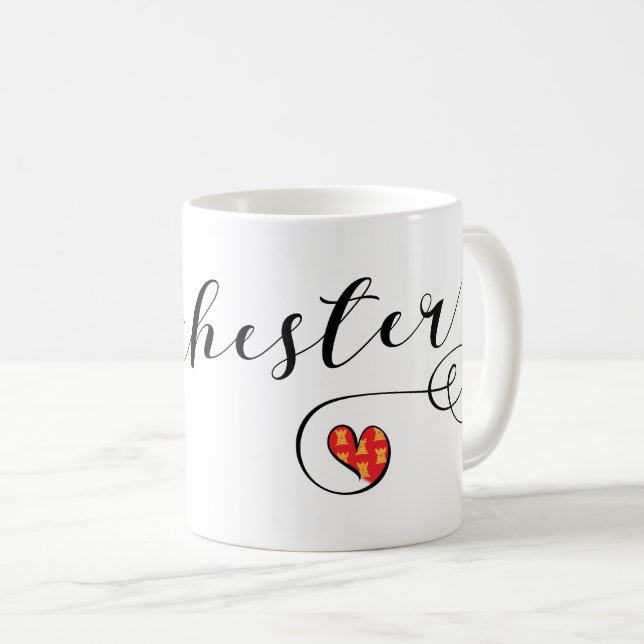 Mug Manchester Heart Mug, Angleterre (Devant droit)