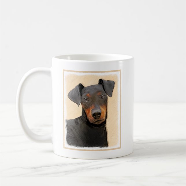 Mug Manchester Terrier Peinture Art animal original (Gauche)