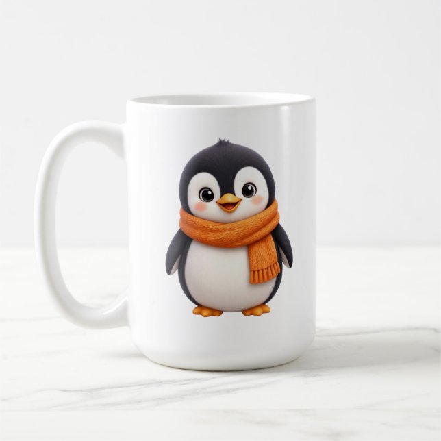Mug Manchot adorable d'hiver  (Gauche)